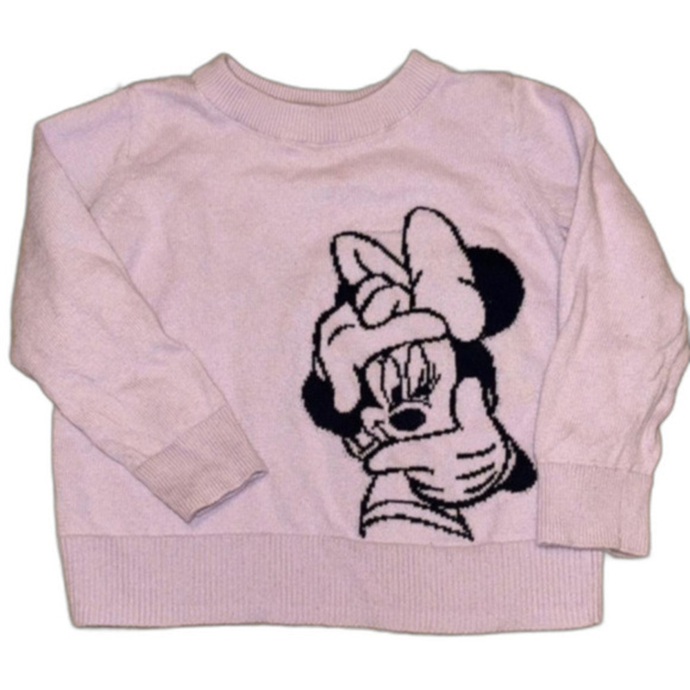 babyGap Minnie Mouse Intarsia Sweater | Purple Lavender Frost 12–18M | EUC